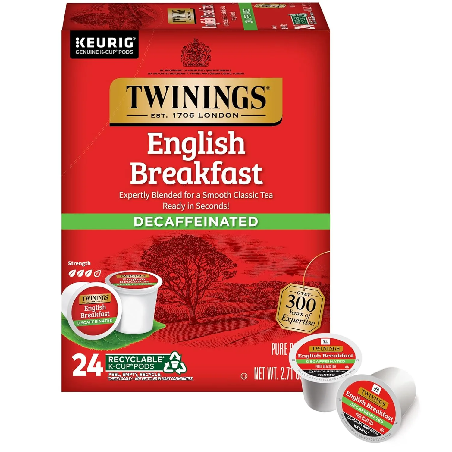TWININGS Black Tea K-Cup Pods for Keurig, 24 Count