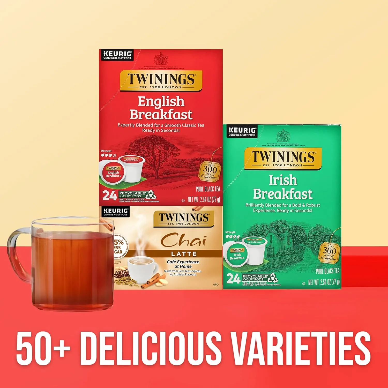 TWININGS Black Tea K-Cup Pods for Keurig, 24 Count