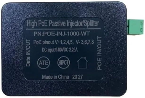 Tycon Systems POE-INJ-1000-WT High PoE 4 Pair Injector