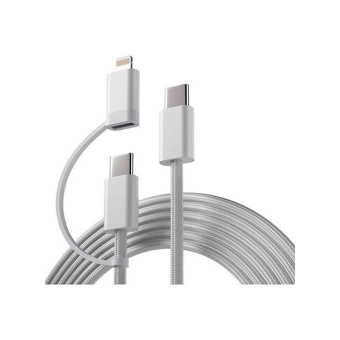 60W Type C to Type C and Lighting Charge Cable Fasting Charging