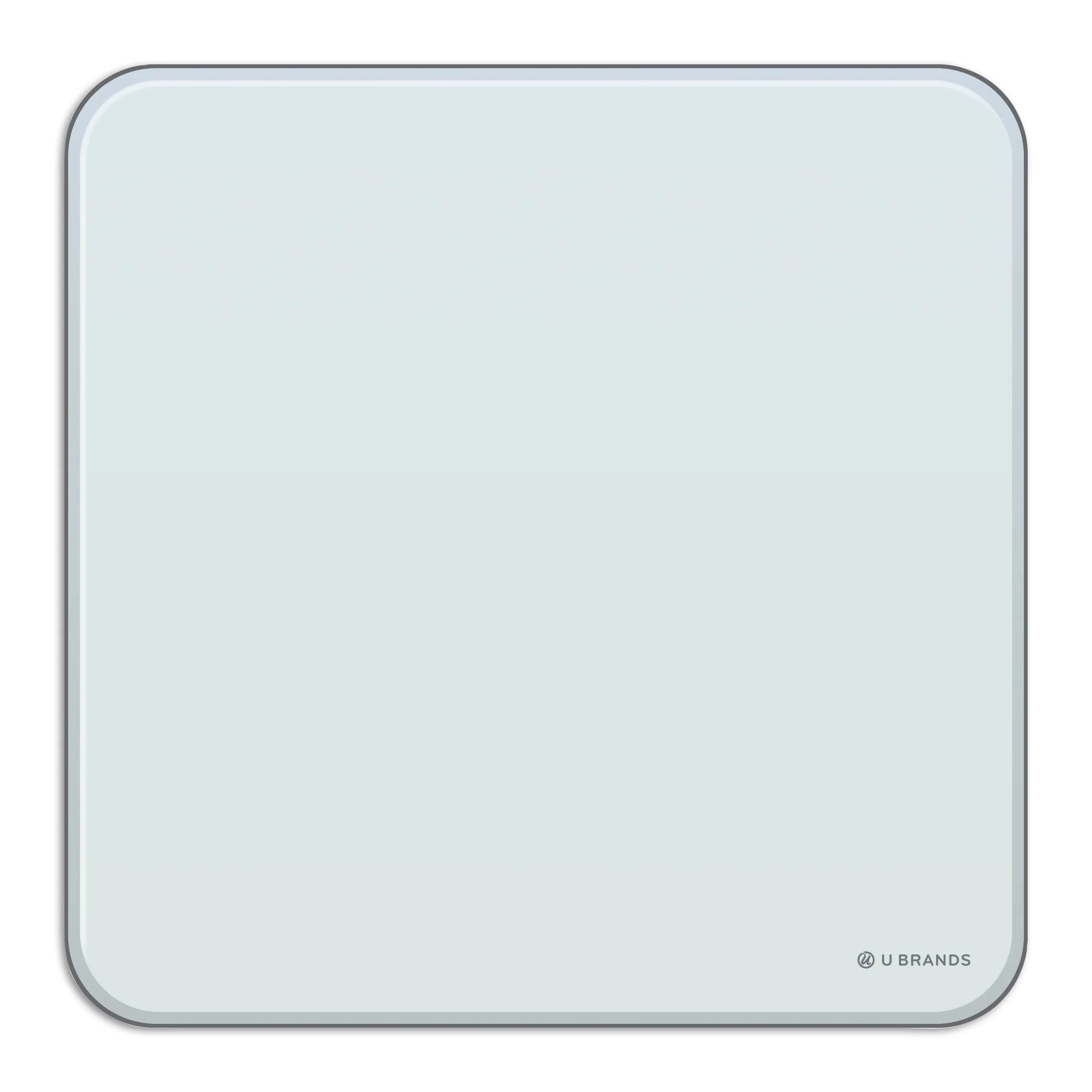 U Brands Square Magnetic Glass Dry Erase Board, 12 x 12 in, Frameless, Frosted White