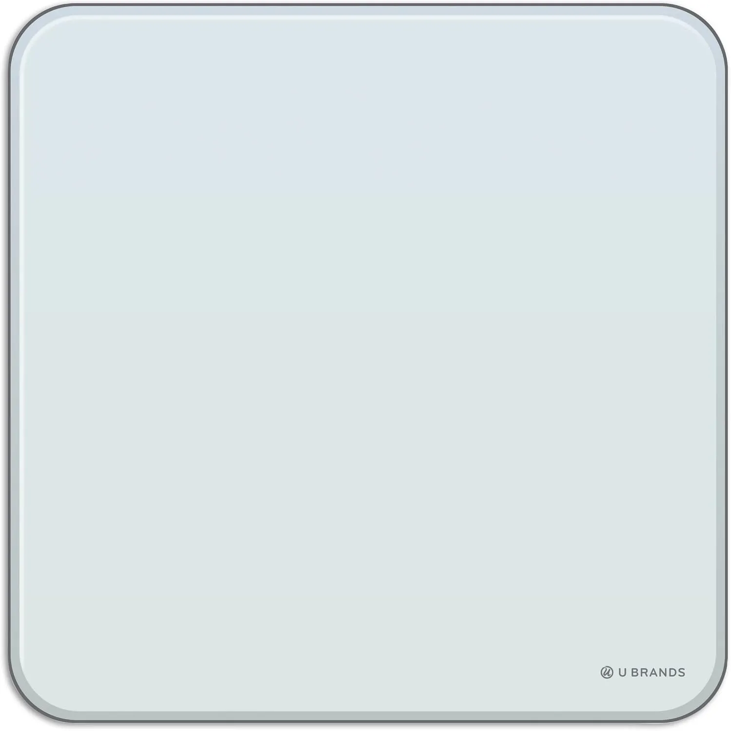 U Brands Square Magnetic Glass Dry Erase Board, 12 x 12 in, Frameless, Frosted White