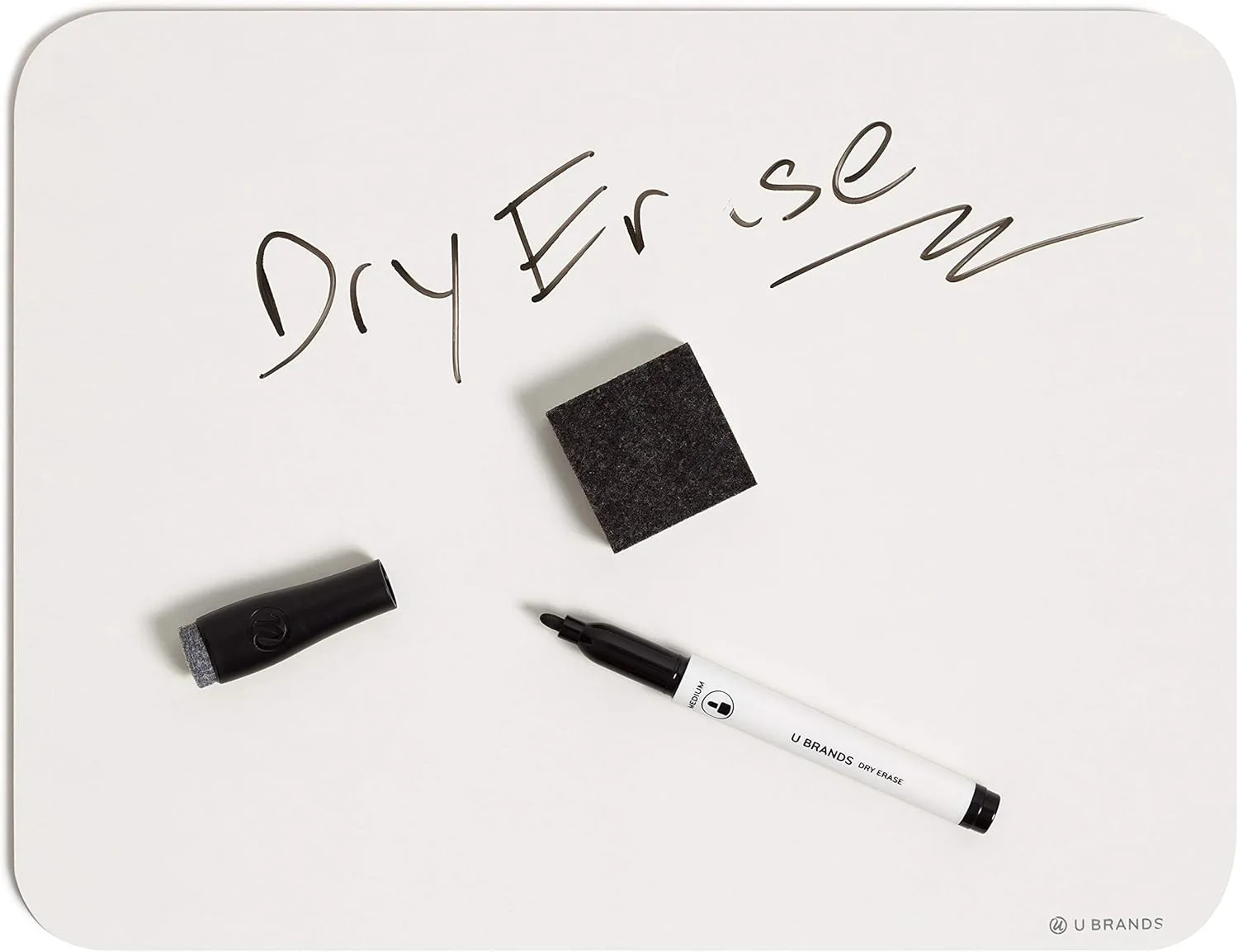 U Brands Dry Erase Lap Board Set, 12” x 9”, Small Whiteboard, Includes 6 Markers and 6 Erasers