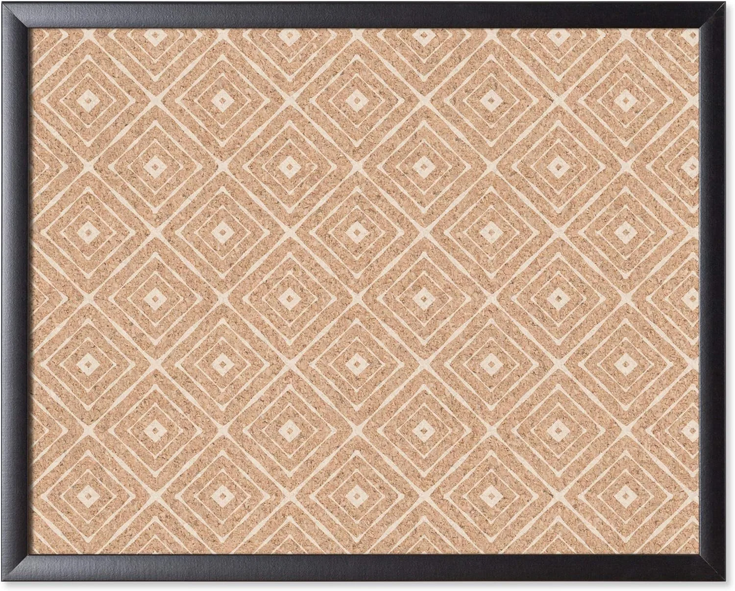 U BRANDS Fashion Cork Bulletin Board, Black Wood Frame