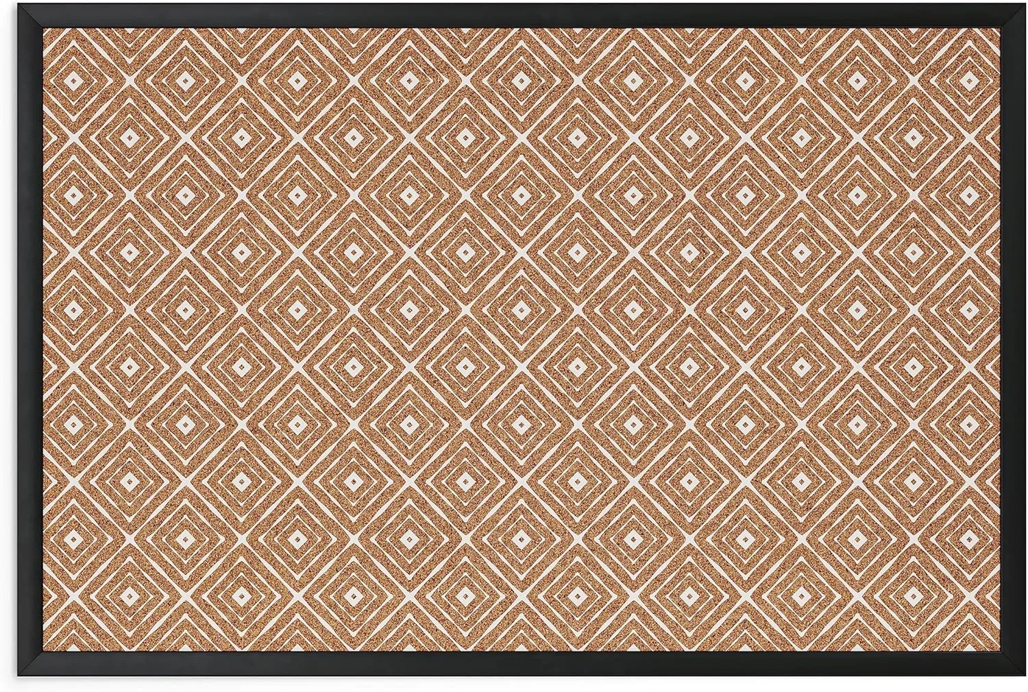 U BRANDS Fashion Cork Bulletin Board, Black Wood Frame