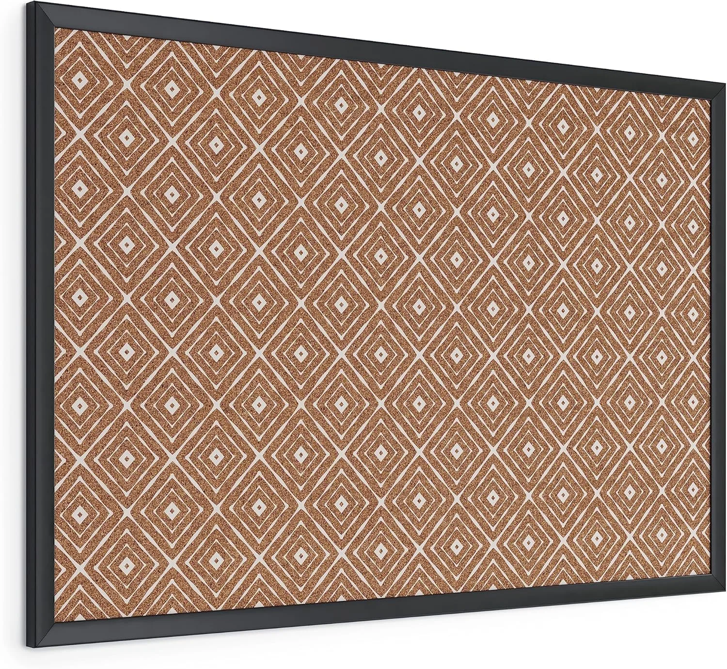 U BRANDS Fashion Cork Bulletin Board, Black Wood Frame