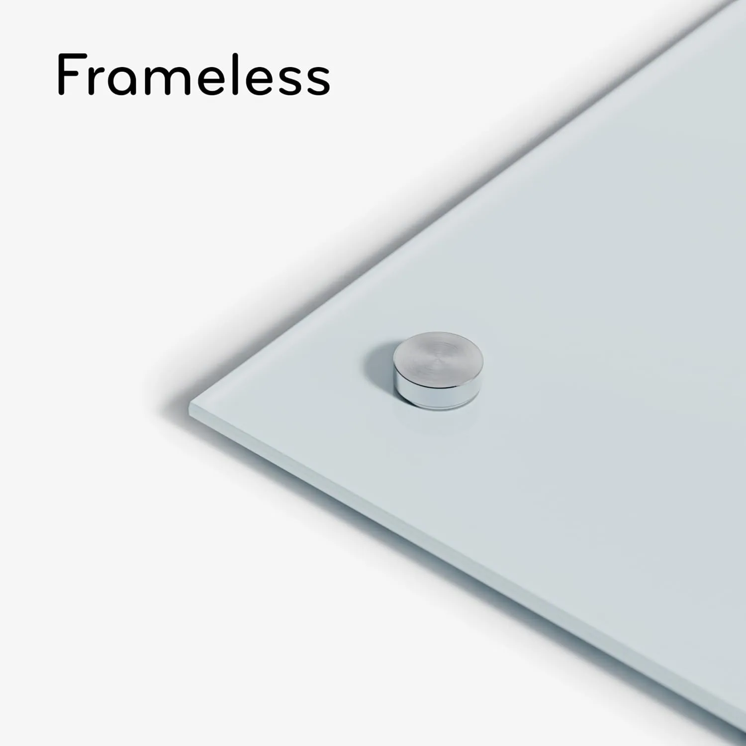 U BRANDS Glass Dry Erase Board, White Frosted Surface, Frameless