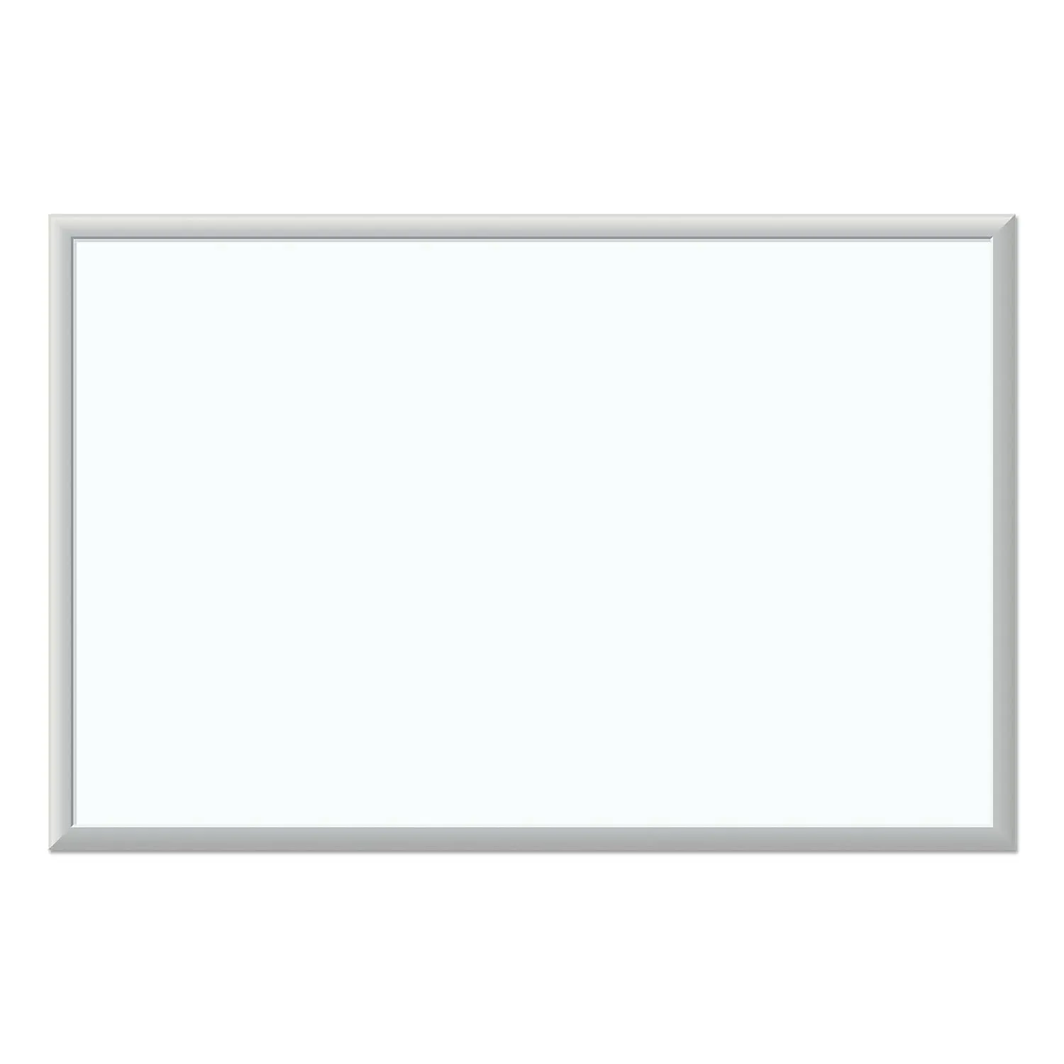 U BRANDS Melamine Non-Magnetic Dry-Erase Board, Silver Aluminum Frame