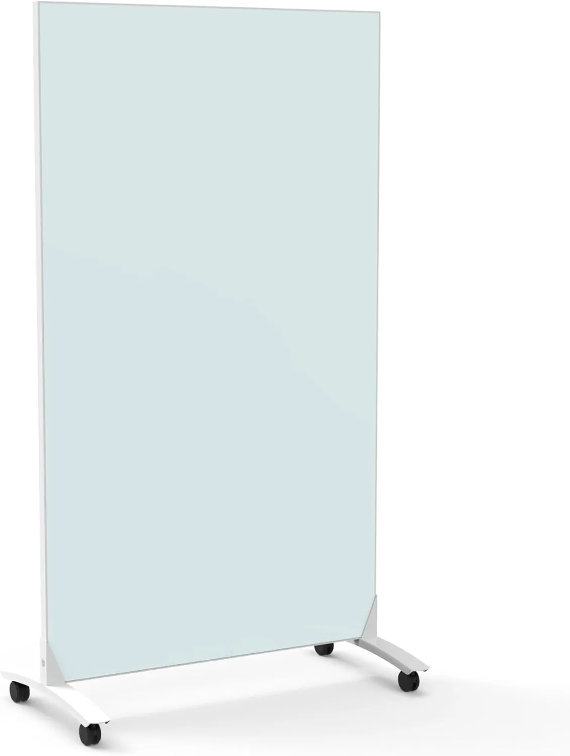 U Brands Double Sided Magnetic Glass Dry-Erase Mobile Floor Easel, 72in X 42, Actual Size 72in X 40in (4777U00-01)