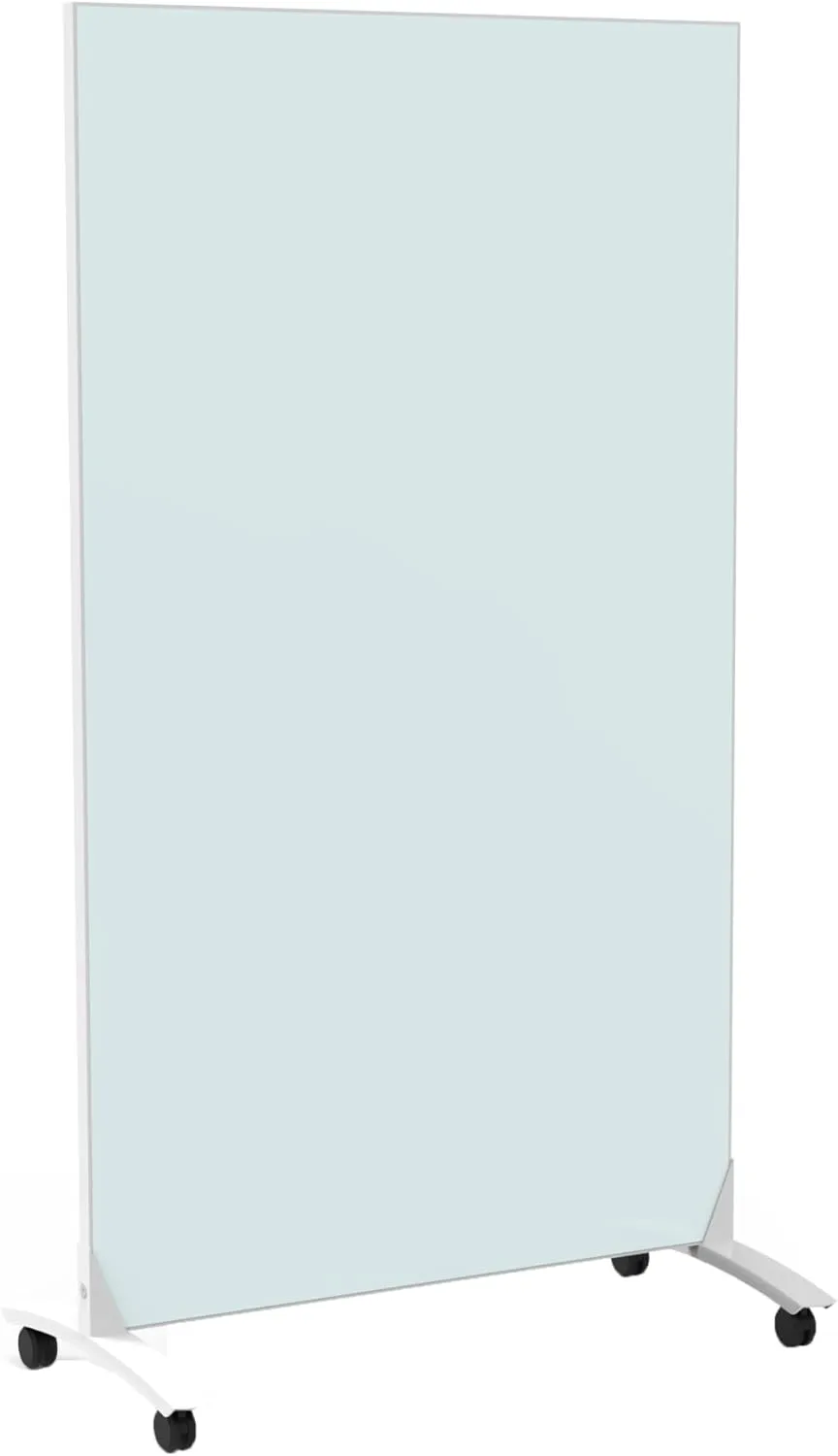 U Brands Double Sided Magnetic Glass Dry-Erase Mobile Floor Easel, 72in X 42, Actual Size 72in X 40in (4777U00-01)