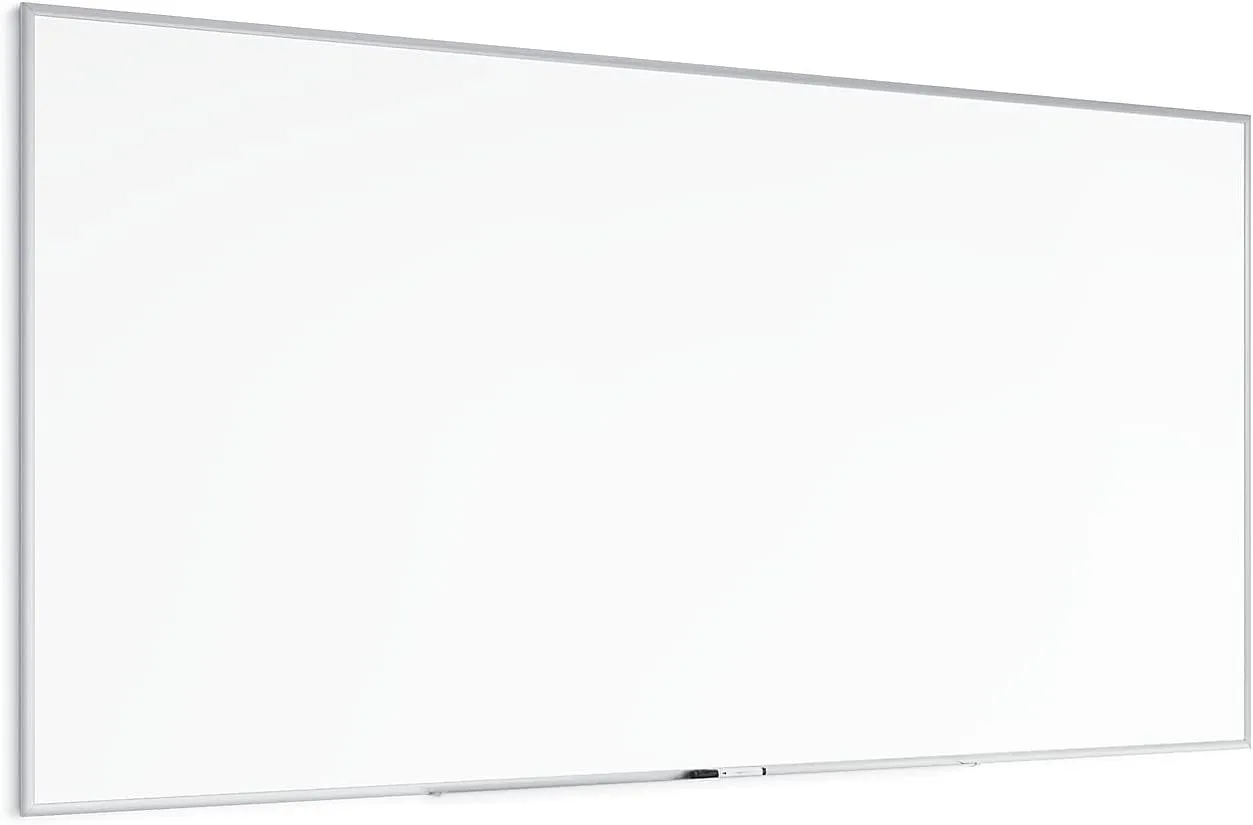 U Brands Magnetic Dry-Erase Board, 96in X 48in, Silver Aluminum Frame, Actual Size 95in X 47in (2891U00-01)