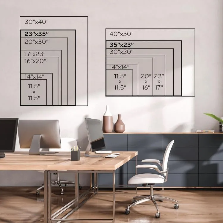 U Brands Glass Non-Magnetic Dry-Erase Board, 36in X 24in, Black Surface, Frameless, Actual Size 35in X 23in (170U00-01)