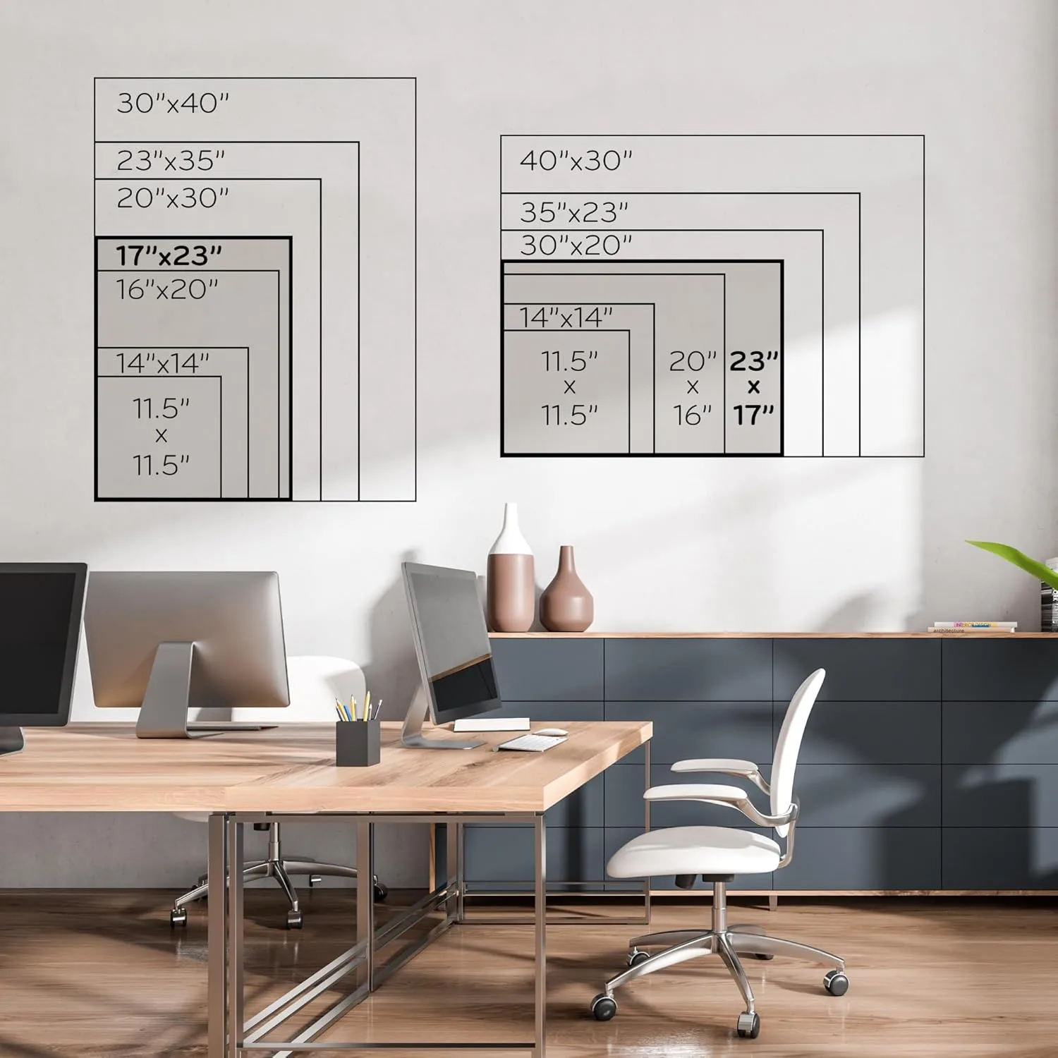 U Brands Cork Bulletin Board with Wood Frame