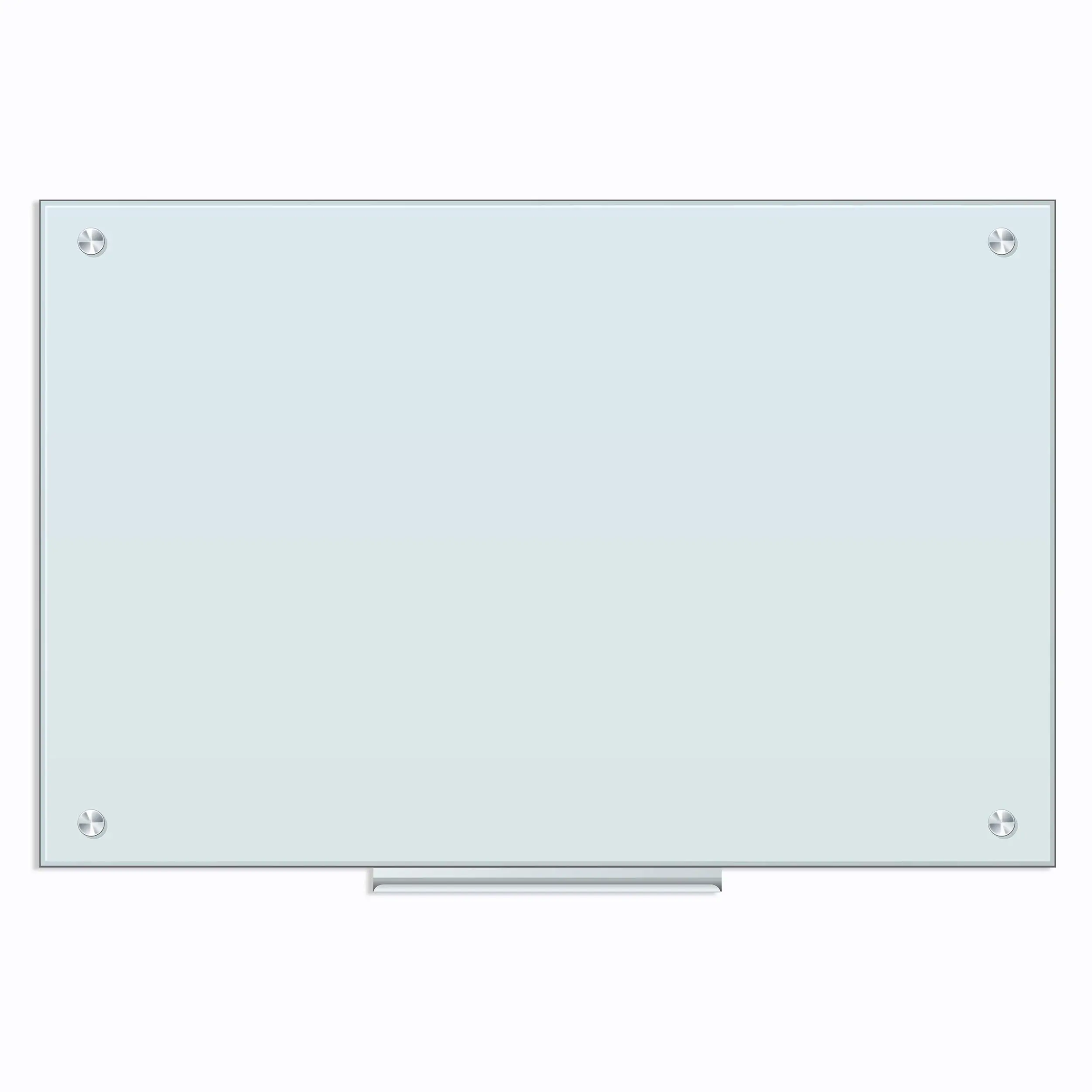 U BRANDS Magnetic Glass Dry Erase Board, White Frosted Surface, Frameless