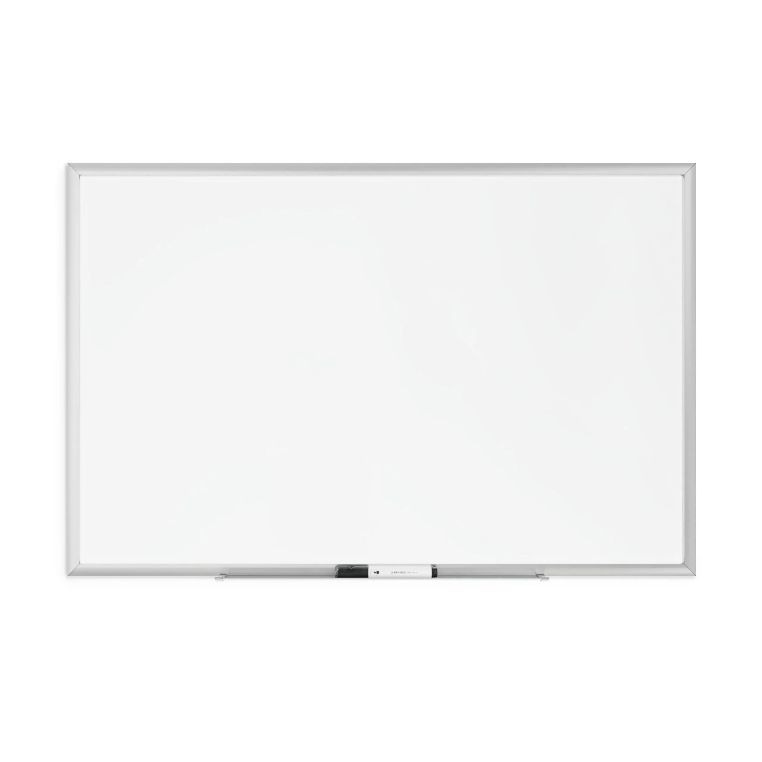 U Brands Magnetic Dry-Erase Board, 36" x 24" Silver Aluminum Frame, Includes Marker (Actual 35" x 23")