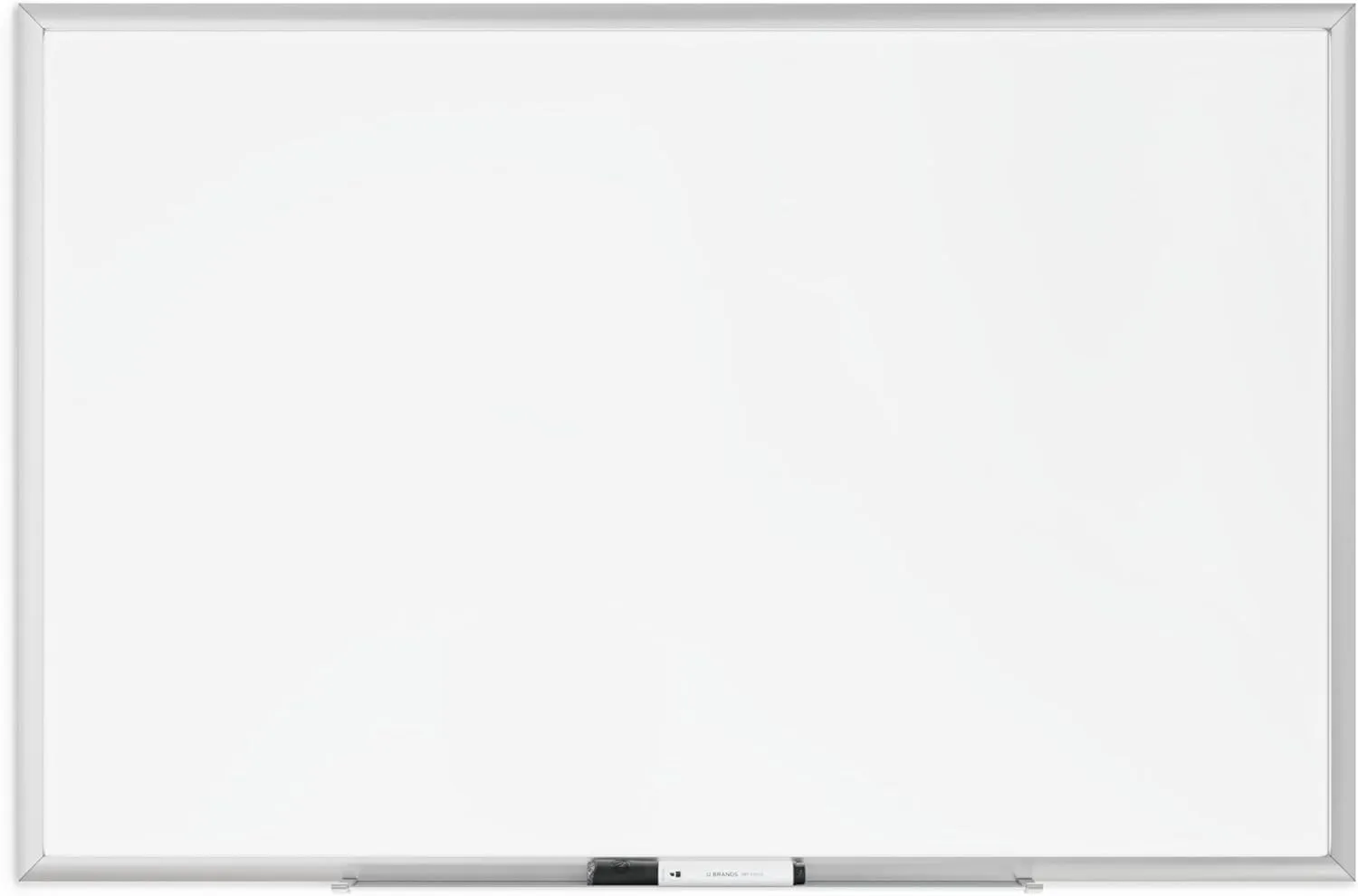 U Brands Magnetic Dry-Erase Board, 36" x 24" Silver Aluminum Frame, Includes Marker (Actual 35" x 23")
