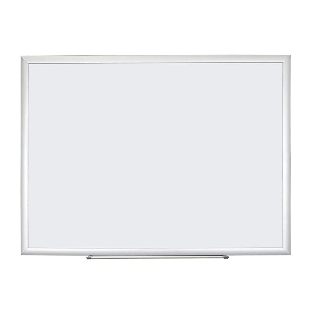 U BRANDS Melamine Non-Magnetic Dry-Erase Board, Silver Aluminum Frame