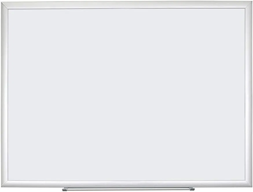 U BRANDS Melamine Non-Magnetic Dry-Erase Board, Silver Aluminum Frame