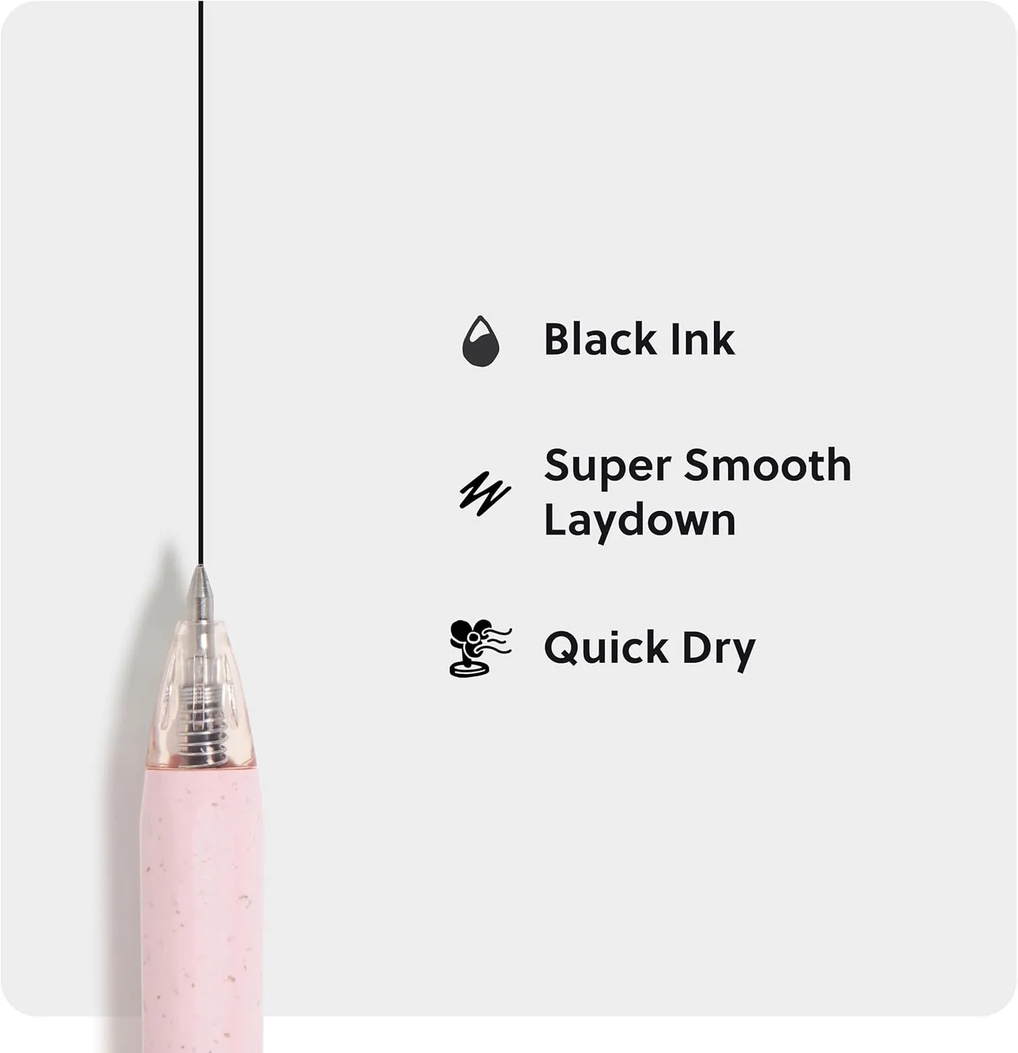 U Brands U-Eco Recycled Gel Click Pens, Set of 12, Pastel Speckle, Medium (0.7 mm) Point, Black Ink 12 Count (Pack of 1)