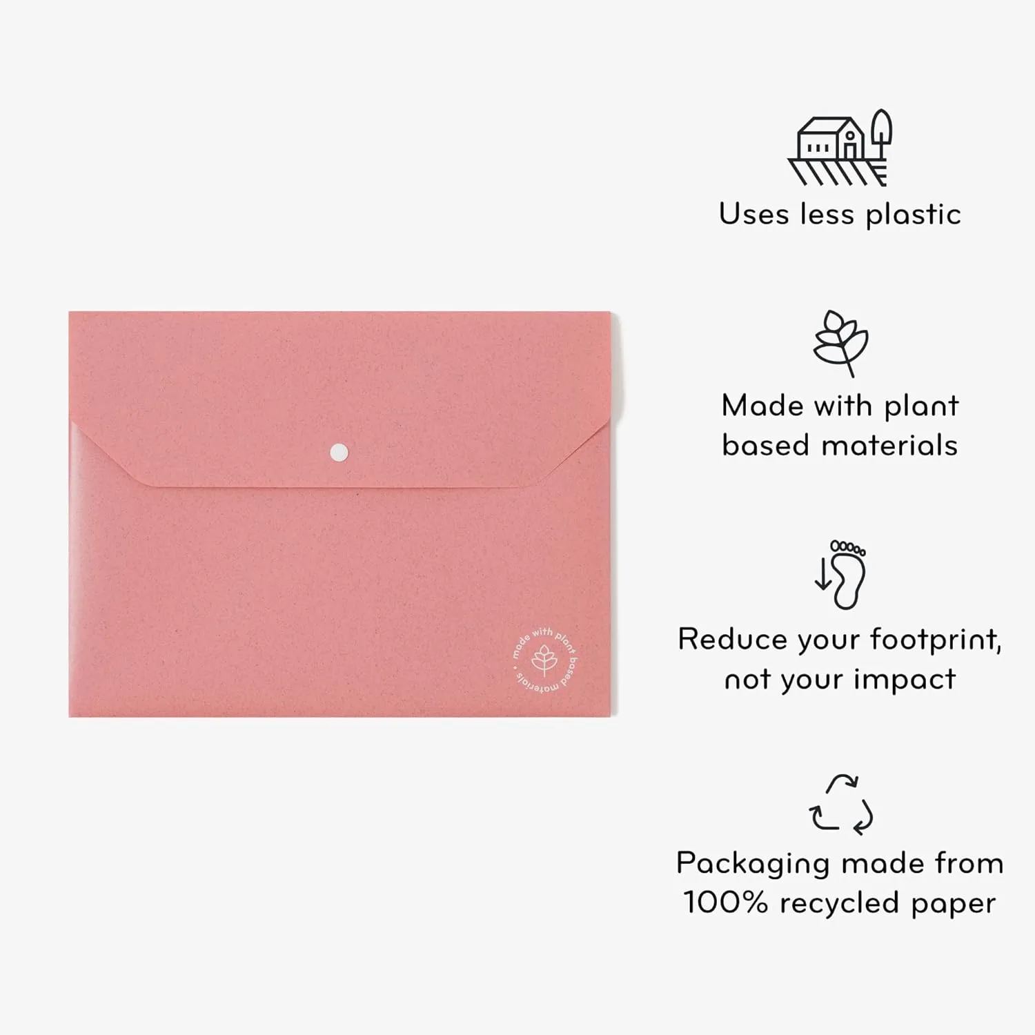 U Brands U-Eco Poly Document Holders, Set of 10, Assorted Brights, Single Pocket, Letter Size (6601U01-12)