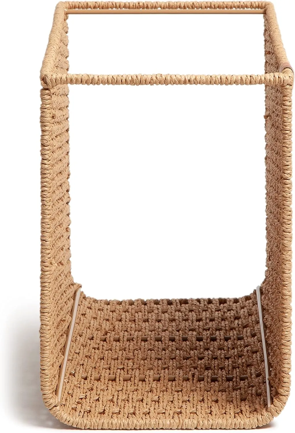 U Brands Woven Hanging File Basket, Brown, Letter-Size, 1 Count