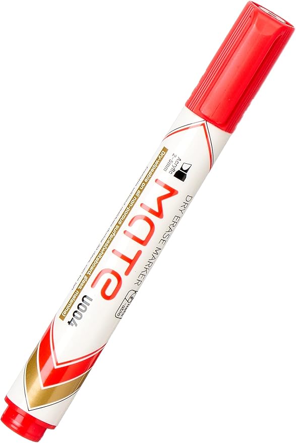 DELI U00440 WBD REFILABLE MARKER RED CHI MATE