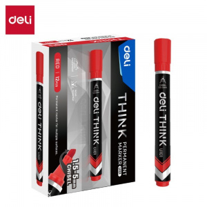 DELI U10140 PERMANENT MARKER RED CHI