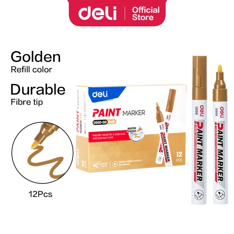 DELI U500-GD PAINT MARKER - GOLD