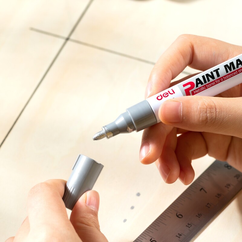 DELI U500-SL PAINT MARKER - SILVER