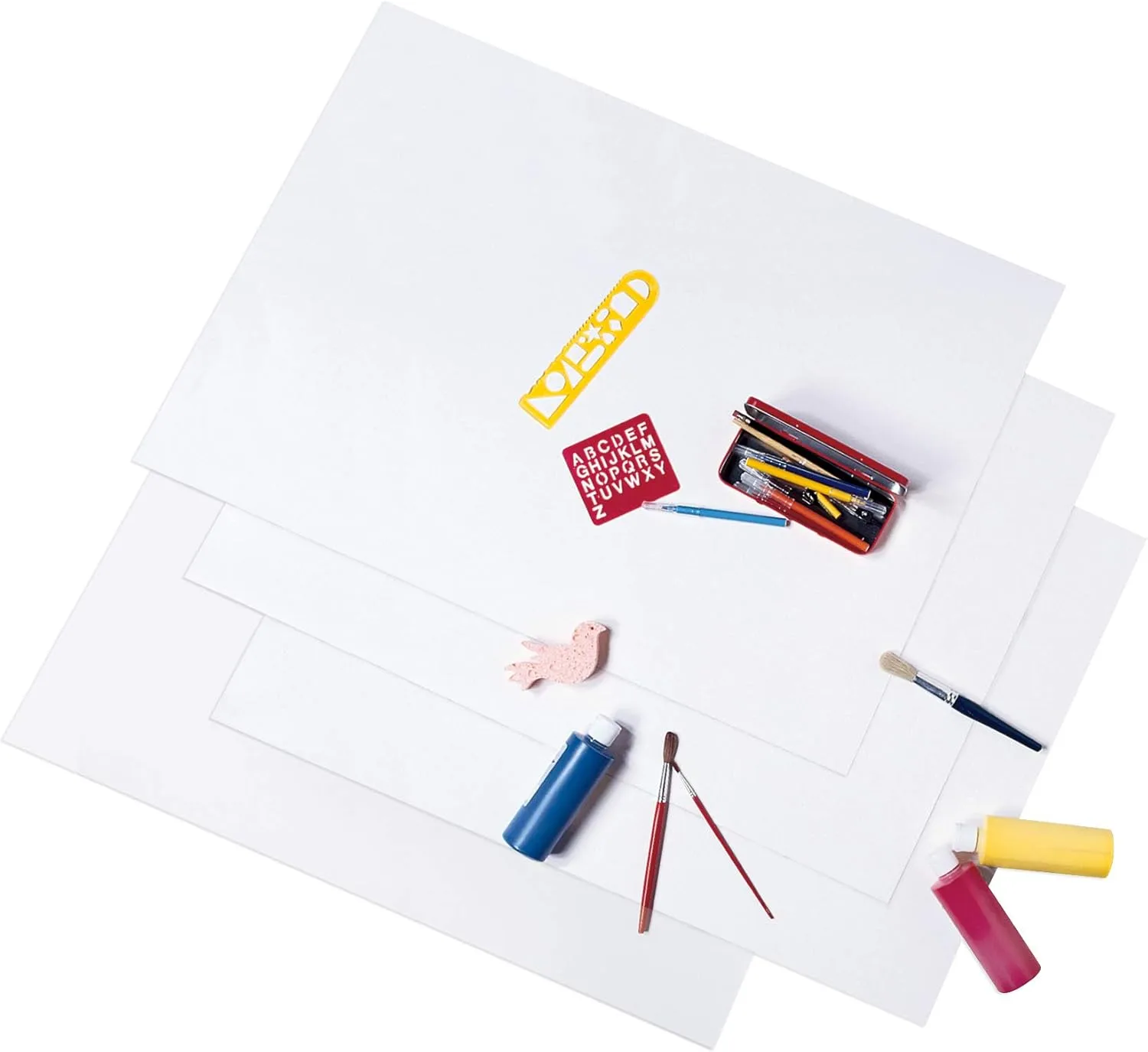 PACON UCreate Economy Poster Board, White, 22" x 28", 100 Sheets/Carton