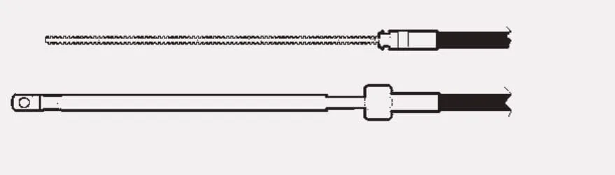 UFlex M66X16 16' Fast Connect Rotary Steering Cable, SILVER