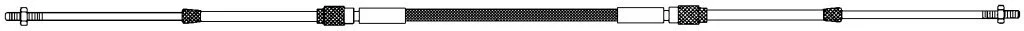 Uflex Mach Zero Control Cable, 11' MC0X11