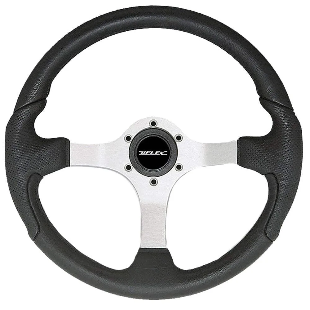 Uflex NISIDA-B/B NISIDA Steering Wheel - Black Poly Grip with Black Spokes, 13.8" (350mm)