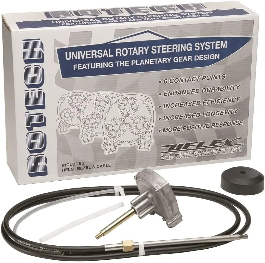 UFlex Rotech 19' Rotary Steering Package - Cable, Bezel, Helm