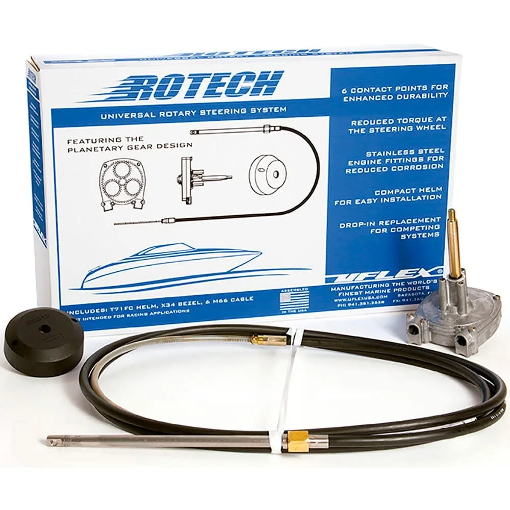 UFlex Rotech 17' Rotary Steering Package - Cable, Bezel, Helm
