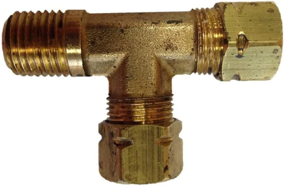 Uflex Male Run T-Fitting - 3/8" x 3/8" Tube x 1/4" NPT