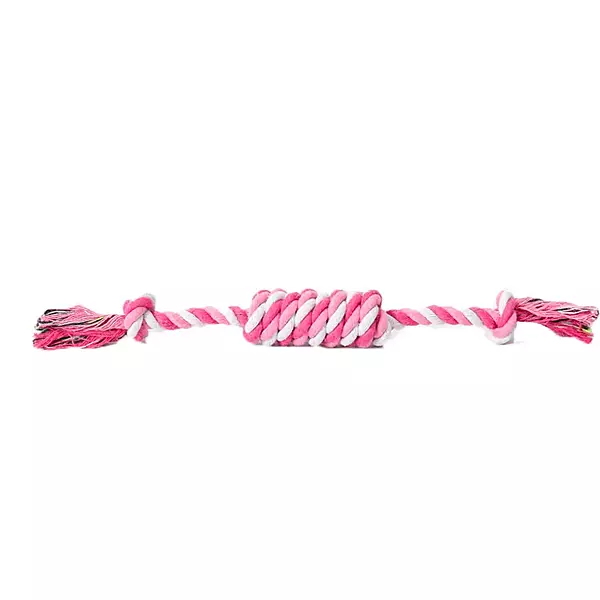 Cotton Rope Dog Chew Toy – 30 cm Double Knot Tug Toy