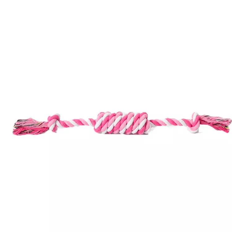Cotton Rope Dog Chew Toy – 30 cm Double Knot Tug Toy