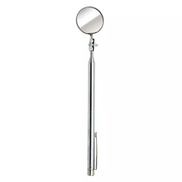 Ullman E-2T Circular Telescoping Pocket Inspection Mirror, 1-1/4" Diameter, 4-1/2" to 18-1/2" Extended Handle Length