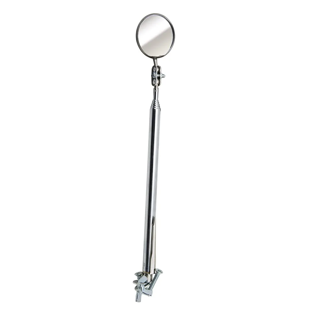 Ullman E-2T Circular Telescoping Pocket Inspection Mirror, 1-1/4" Diameter, 4-1/2" to 18-1/2" Extended Handle Length