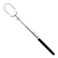 Ullman B-2 Oval Pocket Inspection Mirror, 2" Length x 1" Width Mirror, 8-1/2" Overall Length