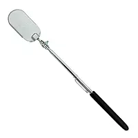 Ullman B-2 Oval Pocket Inspection Mirror, 2" Length x 1" Width Mirror, 8-1/2" Overall Length