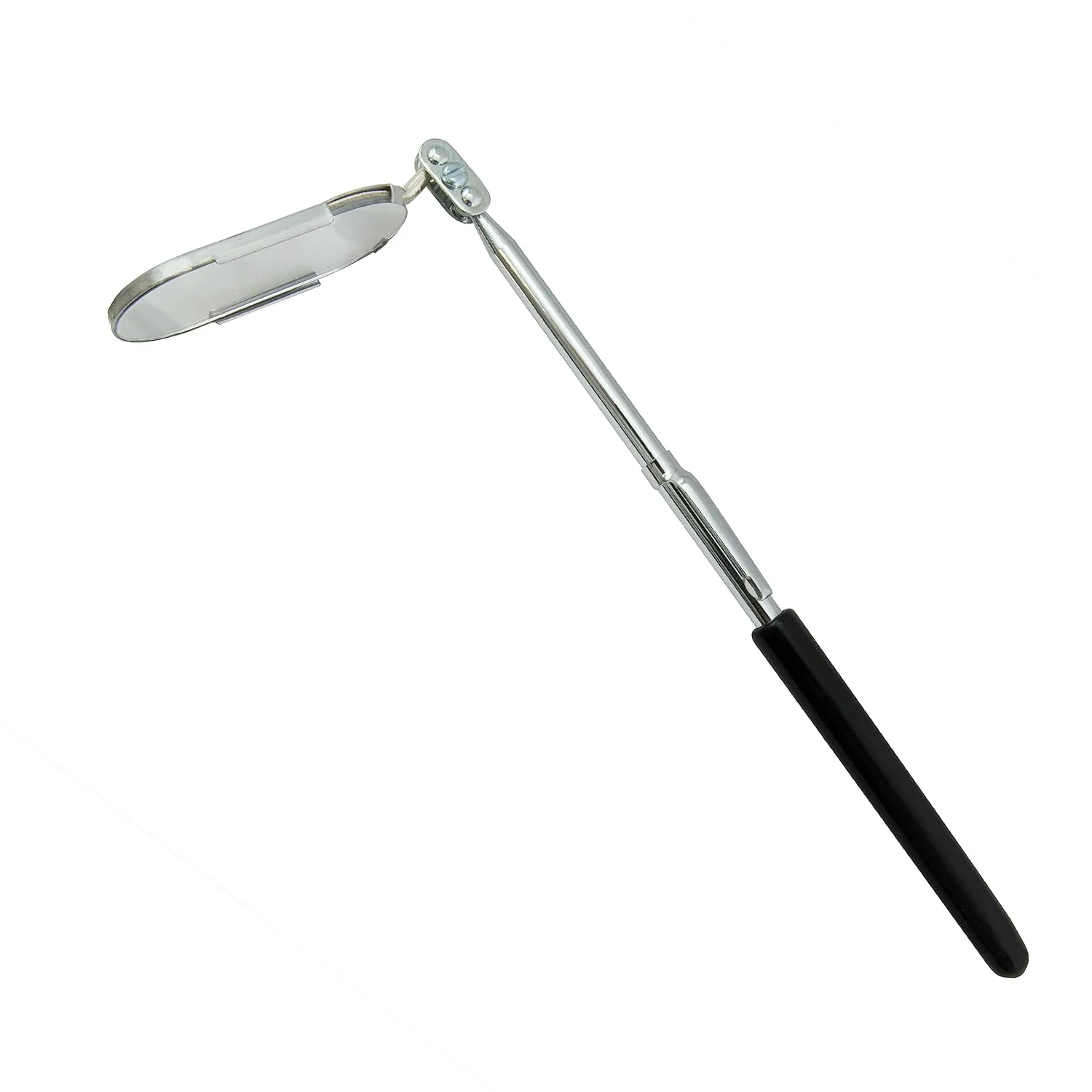Ullman B-2 Oval Pocket Inspection Mirror, 2" Length x 1" Width Mirror, 8-1/2" Overall Length