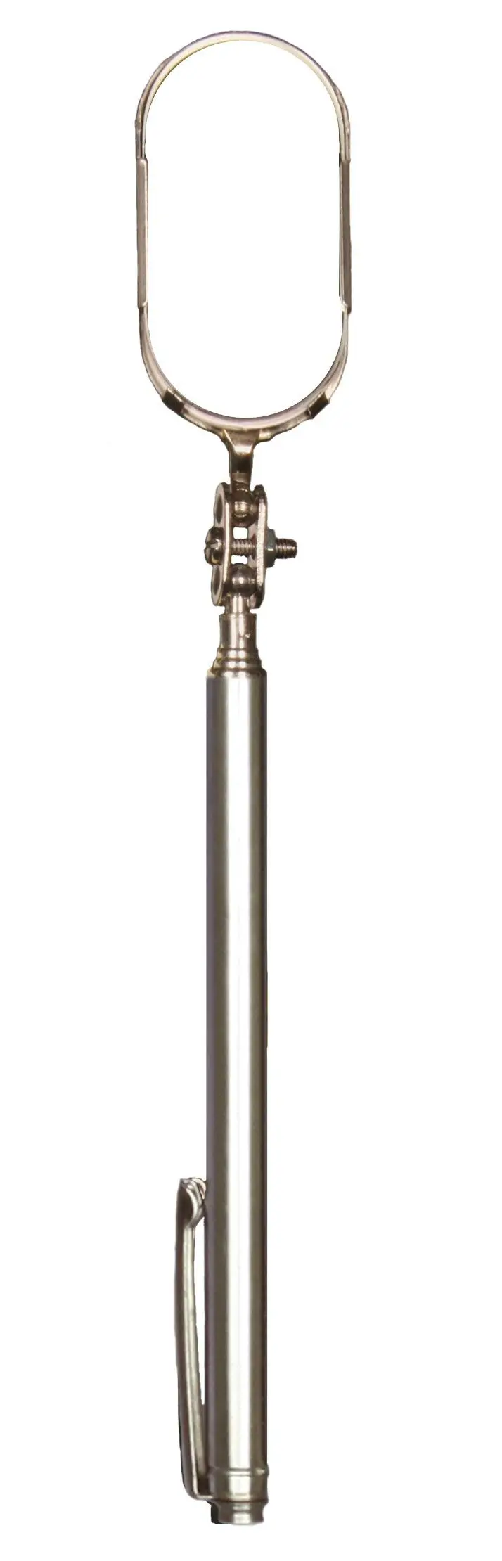 Ullman B-2T Oval Telescoping Pocket Inspection Mirror, 2" x 1"; 4.5"–19" Handle