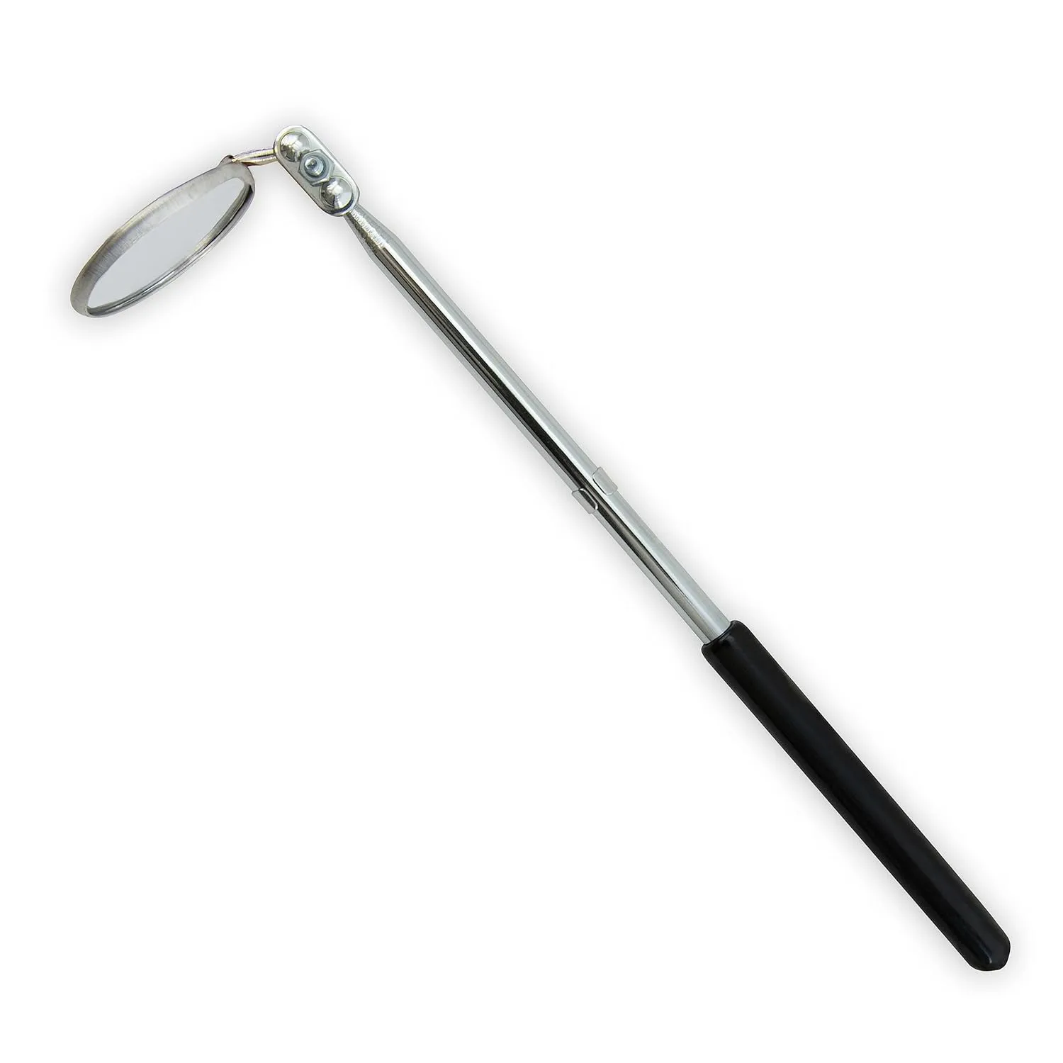 Ullman E-2M Circular Magnifying Pocket Inspection Mirror, 1-1/4" Diameter, 8" Overall Length