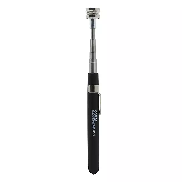 Ullman HT-3 Telescoping Hi-Tech Magnetic Pick-Up Tool with Powercap, 8-1/4" to 30-1/4" Extended Handle Length
