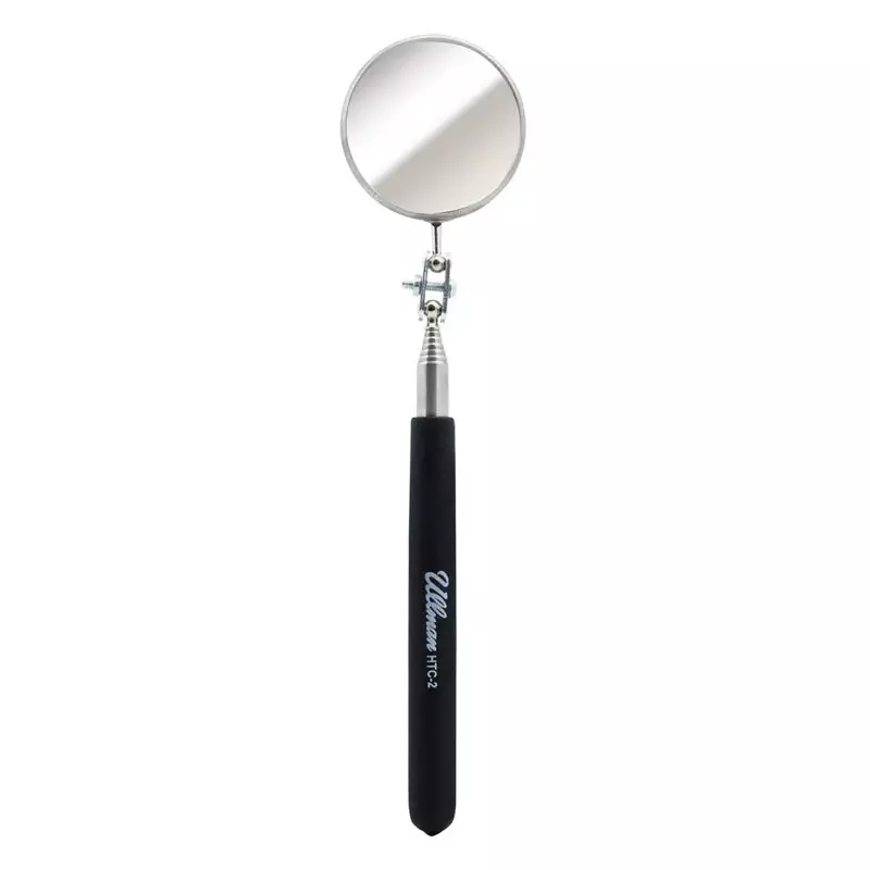 Ullman HTC-2 Pocket Size Telescoping Inspection Mirror with 2.25 inch Round Mirror and Black Handle - Perfect for Mechanics