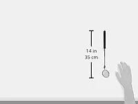 Ullman HTC-2 Pocket Size Telescoping Inspection Mirror with 2.25 inch Round Mirror and Black Handle - Perfect for Mechanics