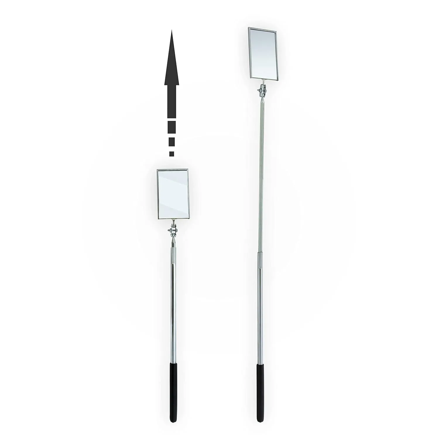 Ullman Devices K-2L Rectangular Telescoping Inspection Mirror with Extra Long Handle, 2 1/8" x 3-1/2"