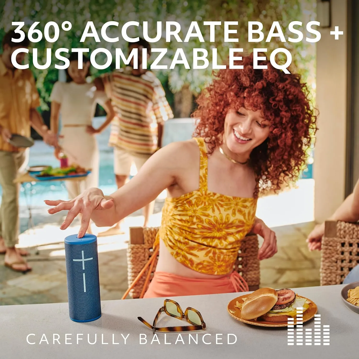 Ultimate Ears Boom 4 Portable Waterproof Bluetooth Speaker, 360-Degree Immersive Sound, 15-Hour Battery, 147ft Range